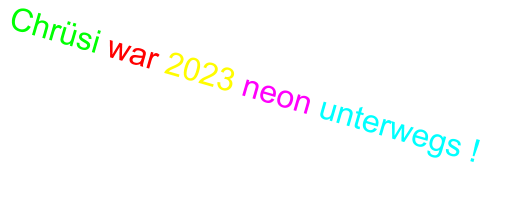 Chrsi war 2023 neon unterwegs !